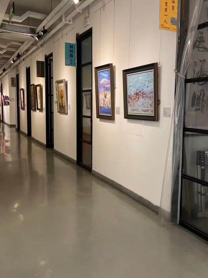 Art studio corridor in Dafen Oil Painting Village, Shenzhen